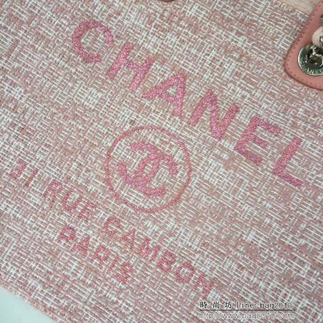 香奈兒CHANEL 2018早春度假系列最新火爆大號帆布沙灘包手提購物袋 DSC1297